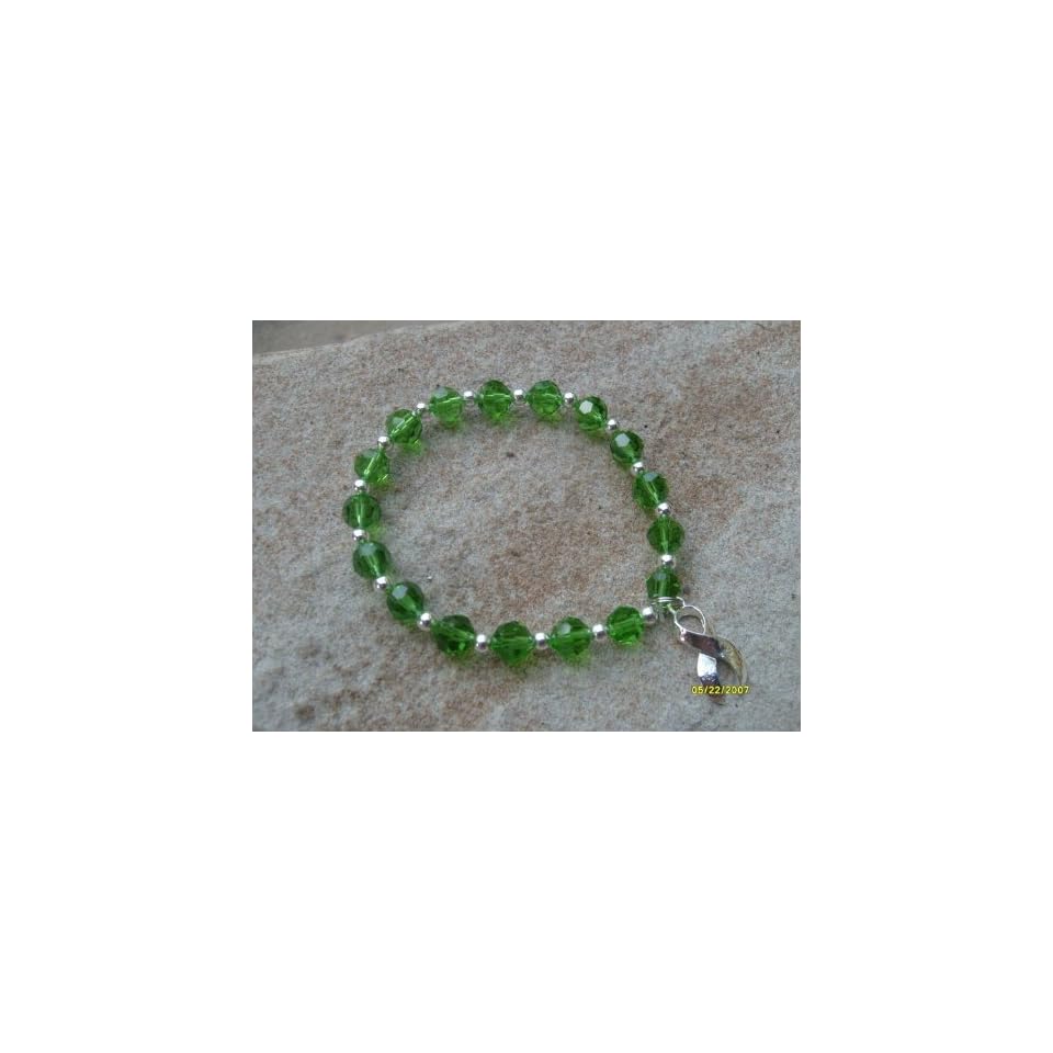 Green Glass Bead Awareness Bracelet (Fundraising Idea) Tissue and Organ