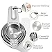 Measuring Cups Set of 7 with 1/8 Cup Coffee Scoop, 1Easylife Stainless Steel Metal Measuring Cup, 7 Piece Stackable Set with Spout
