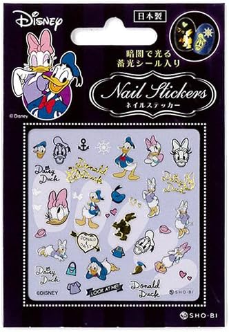 Amazon ディズニーネイルステッカー 暗闇で光る 蓄光シール入り ドナルド デイジーno7759 Shobi ネイル道具 ケアツール 通販