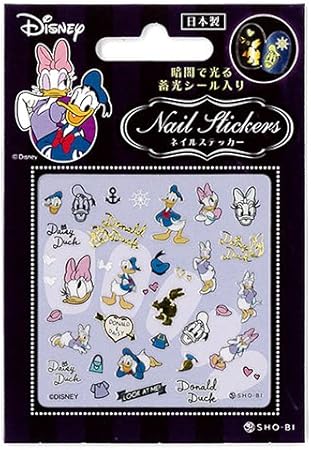 Amazon ディズニーネイルステッカー 暗闇で光る 蓄光シール入り ドナルド デイジーno7759 Shobi ネイル道具 ケアツール 通販