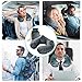 Purefly Inflatable Travel Pillow Soft Velvet Neck Support Pillows for Airplanes Car and Home Washable Cover with Portable Pack sack