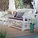 Coral Coast Coral Coast Pleasant Bay 4 ft. Curved Back Outdoor Glider Loveseat -, White, Wood