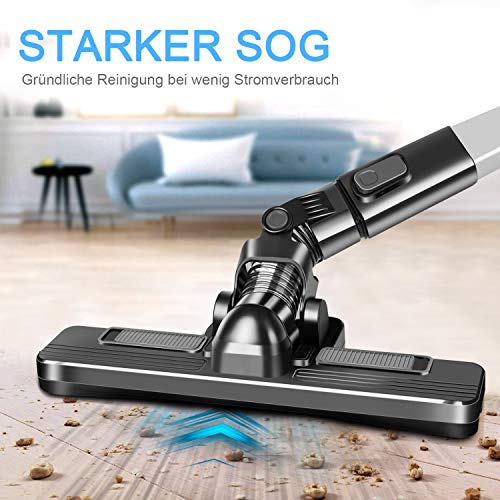 oneday® Akku Handstaubsauger, Doppelt Pro-Zyklon Kabelloser Staubsauger, 1 L Staubbehälter, 40 Minuten Reinigungszeit,mit 9 Zubehör[Energieklasse A+]