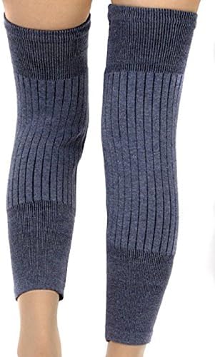 CTK Thicken Lengthen Breathable Elastic Wool Cashmere Knees Warmers/ Knees Brace Support /Knee Protector for Women Men Keep Warm In Cold Weather,Light Grey