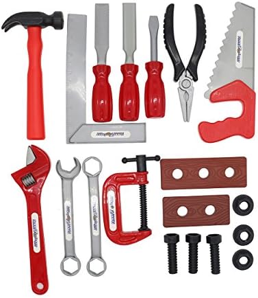 19 Pieces Durable Kids Toy Tool Set | Children Own Repair Tools, Toddler Stem Toys for Boys and Girls