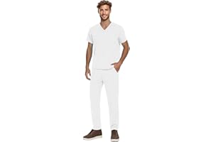 Scrubs For Men V-Neck Top And Jogger Drawstring Pants Mens Scrubs Set Medical Nursing Uniform Set Doctor Costume