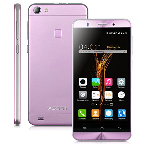 Xgody X15s WCDMA GSM Android 5.1 Unlocked Smartphone 3G 5 Inch RAM 1GB ROM 8 GB Quad-core for AT&T T-Mobile with Wi-Fi Bluetooth Cell Phone Pink