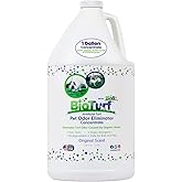 BioTurf BioS+ Artificial Turf Cleaner Deodorizer Concentrate 1 Gallon | Turf Cleaner for Pet Urine Outdoor, Yard Deodorizer for Dog Urine &amp; Feces, Enzyme Kennel Odor Eliminator