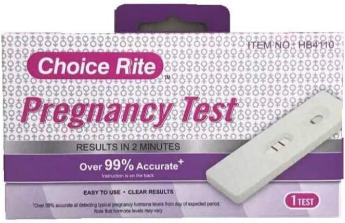 Choice Rite Pregnancy Test Strips/Early Detection - Results in 5 Minutes with Over 99% Accurate at Detecting Typical Pregnancy Hormone Levels from Day of Expected Period