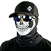 Hoo-Rag - Moisture Wicking Polyester Microfiber Multi-Functional Face Mask & Neck Cover - UPF 30 - Skeleton Skull
