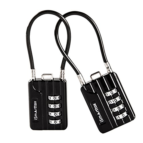 UPC 608887840865, Luggage Combination Cable Lock Gym Lock 4 Digit Combination Padlock for School Gym Locker,Sports Locker,Jewelry Box,Cosmetic Bag,Computer Case, 2 Pack