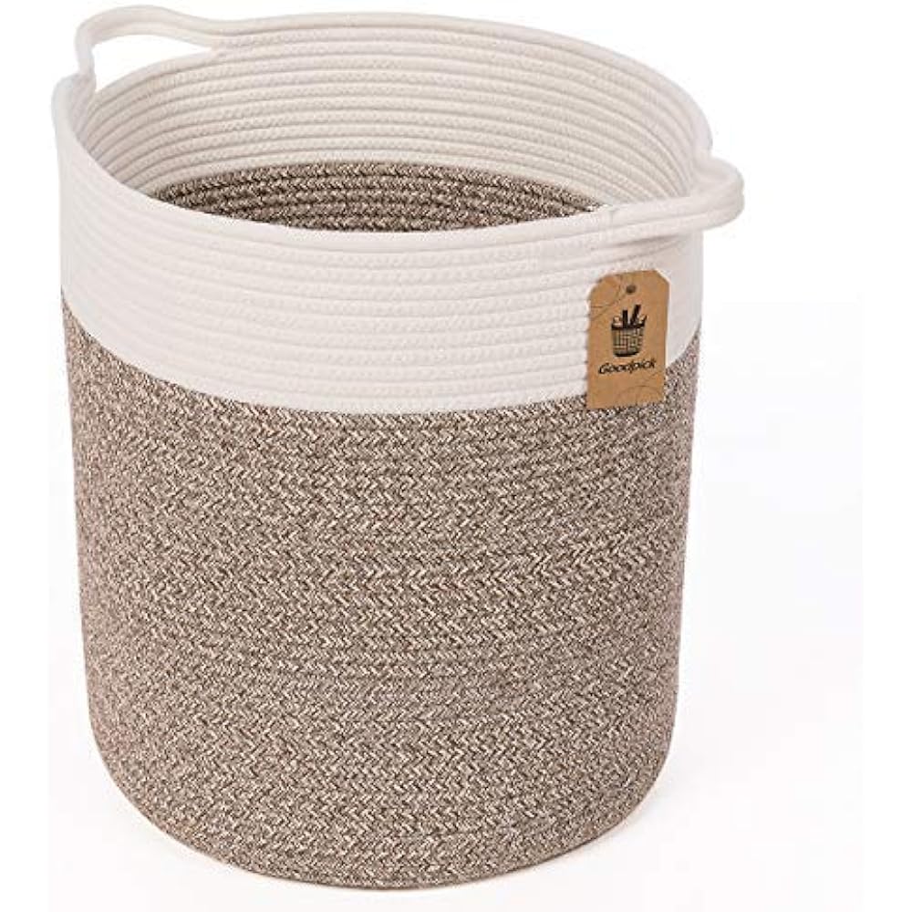 Goodpick Medium Cotton Rope Basket Woven Baby Laundry Blanket Toy