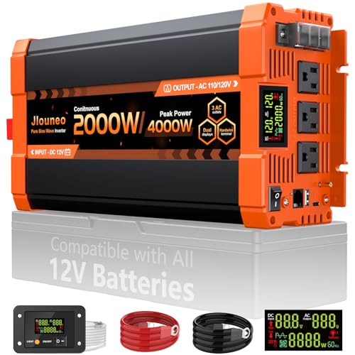 Jlouneo 2000W Pure Sine Wave Inverter