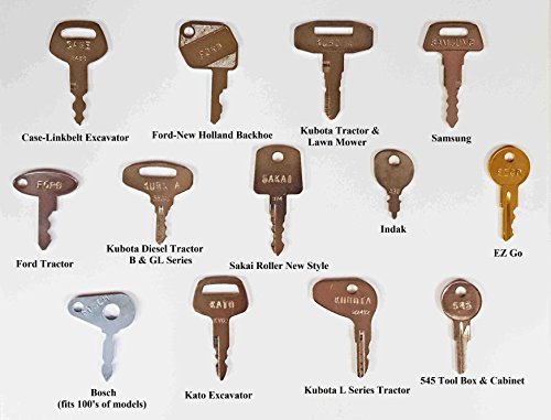 Keyman 100 Keys Heavy Equipment Key Set/Construction Ignition Keys Set - 100 Different Keys - Thumbnail 2