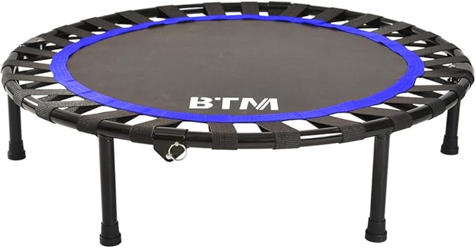 Amazon Alleadトランポリン 直径92cm 耐荷重110kg 組立簡単設計 折りたたみ式 収納便利 6本脚 32本バネ 安全静音構造 子供用 大人用 家庭用 有酸素 運動 ダイエット エクササイズ グリーン ブルー Allead 室内用トランポリン