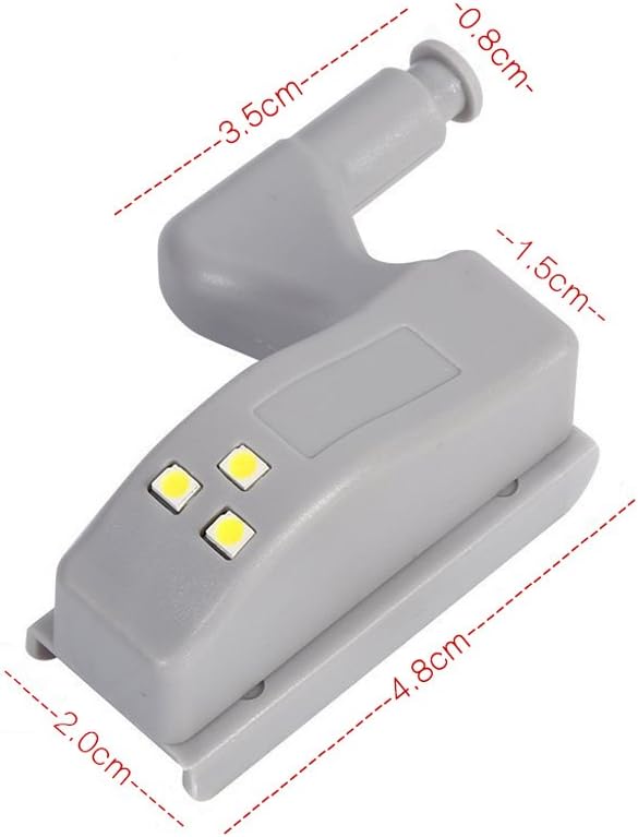 COSORO 16pcs Cabinet Hinge LED Sensor Light for Living Room/Bedroom/Wardrobe/Kitchen Cupboard, Closet Night Lights (White) - Image 5