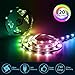 TOP-MAX TV Strip Lights LED Light Strip for 40-60 inch HDTV TV RGB USB Powered LED Backlight Strip Lighting with 20 RGB Colors and and 19 Dynamic Modes 60 Pcs LEDs