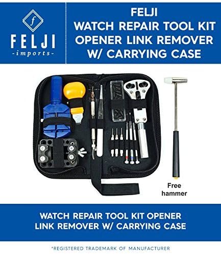 Felji Watch Repair Tool Kit Opener Link Remover Spring Bar Band Pin with Carrying Case by Felji
