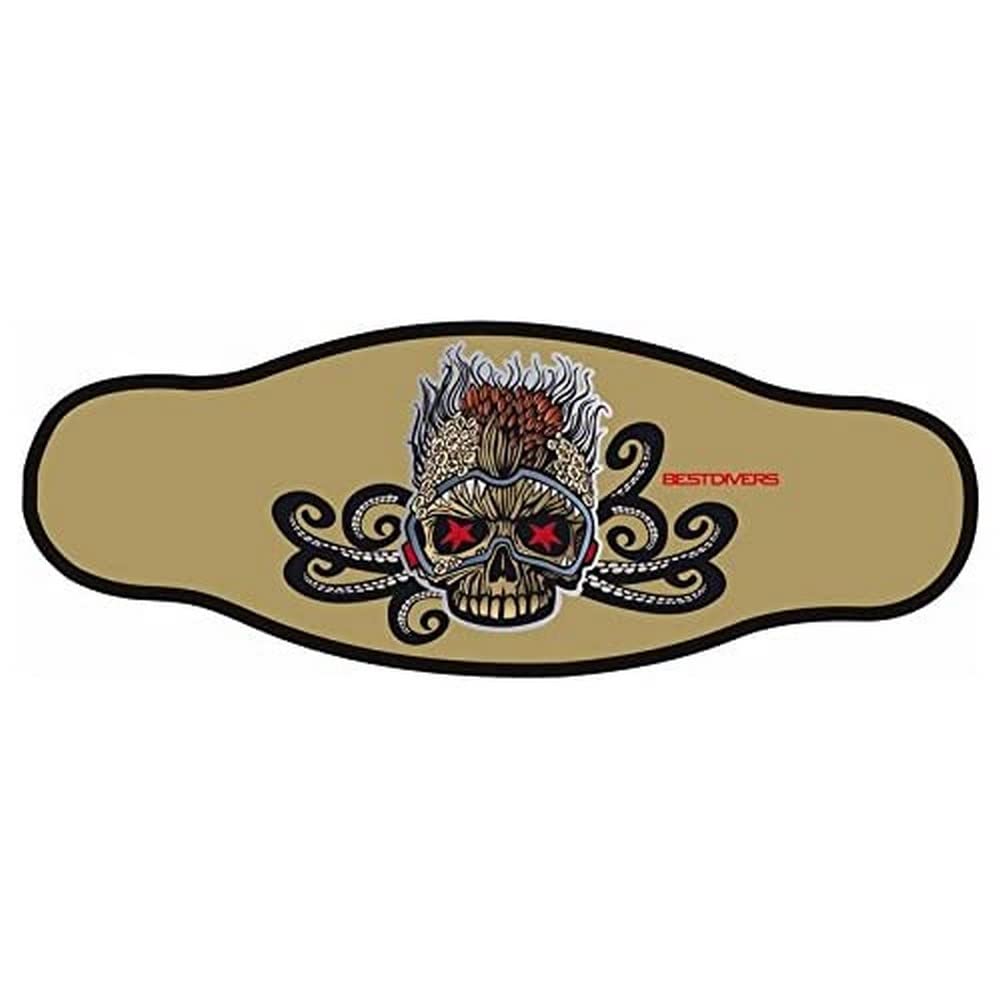 Best divers Neoprene Mask Strap, Double Sheet, Skull