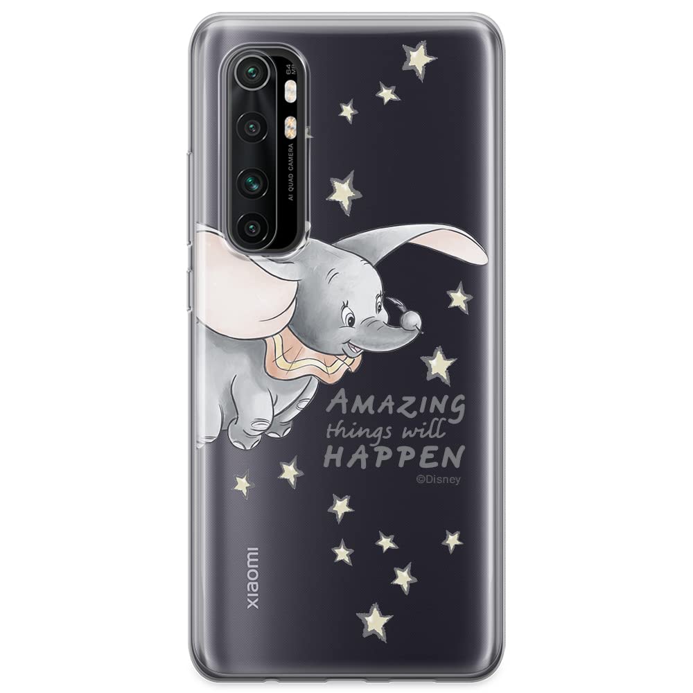 ERT GROUP mobile phone case for Xiaomi MI NOTE 10 Lite original and officially Licensed Disney pattern Dumbo 010 optimally adapted to the shape of the mobile phone, partially transparent