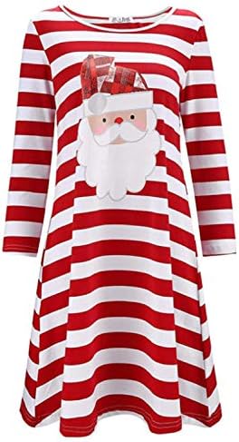 Women's Merry Christmas Reindeer/Santa Claus Printed Tunic Tops