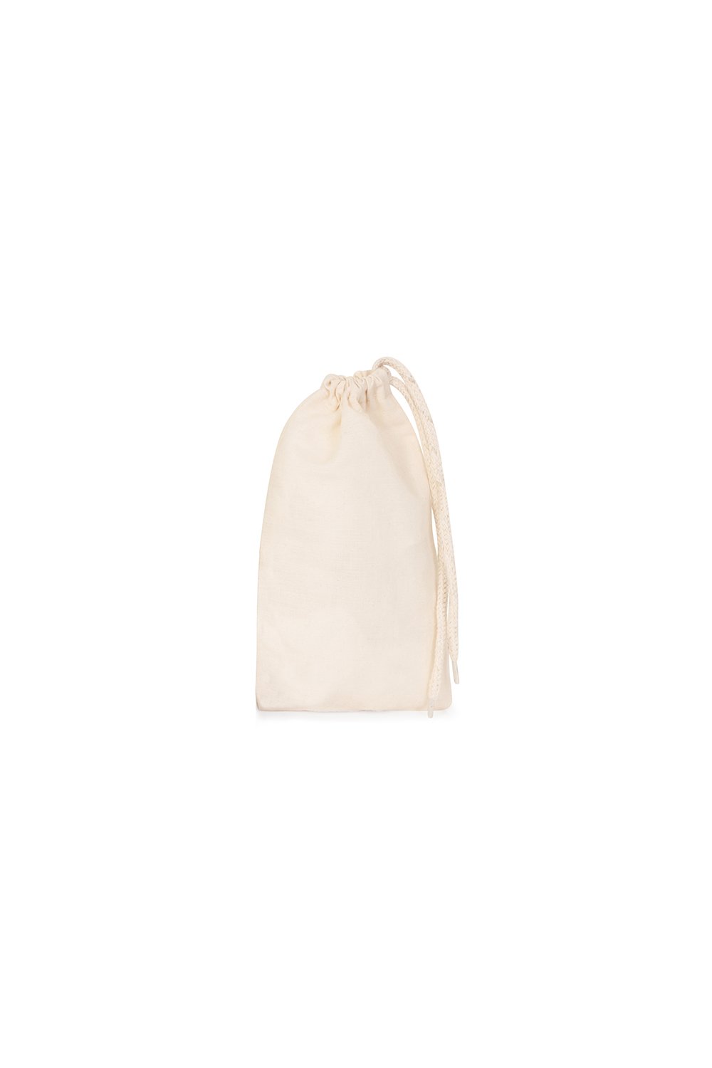 Bronta Mill Plain Natural 100% Cotton Drawstring Stuff Bags | Eco Friendly Storage Pouch | Beige - XS - 20cm x 14cm