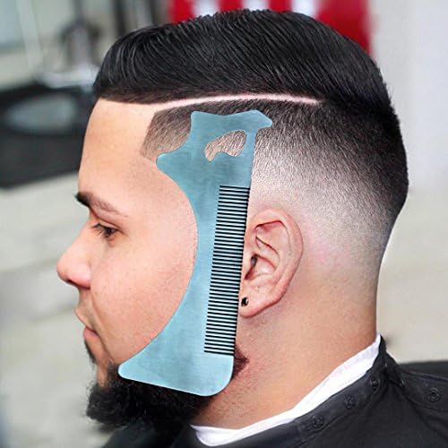 Hangdawuzi Beard Styling and Shaping Template Comb Tool ( Lining / Shaping / Edging ) (Beard Styling 1)