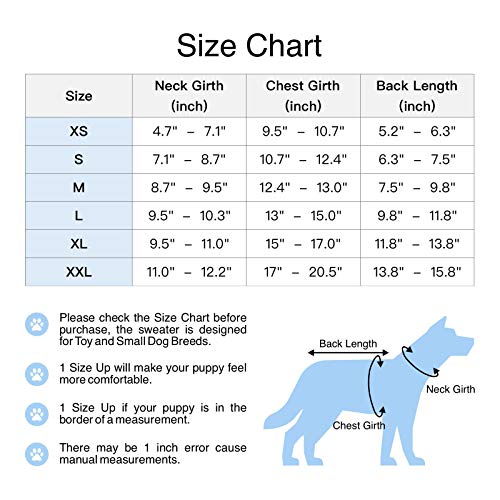 Dog Sweater for Small Medium Large Dog or Cat, Warm Soft Pet Clothes for Puppy, Small Dogs Girl or Boy, Dog Sweaters Shirt Jacket Vest Coat for Winter Christmas (XL, Grey+Navy+Blue)