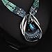 Girl Era Big Drop Sapphire Retro Elegant Style Necklace Earring Sets Wedding Party