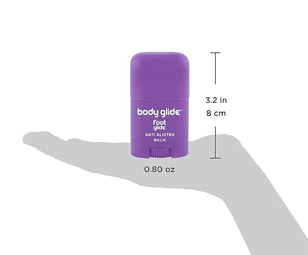 BODY GLIDE FOOT GLIDE ANTI BLISTER BALM | BLISTER PREVENTION FOR HEELS, SHOES, CLEATS, BOOTS, SOCKS, AND SANDALS | USE ON TOES, HEEL, ANKLE, ARCH, SOLE AND BALL OF FOOT | 0.8OZ