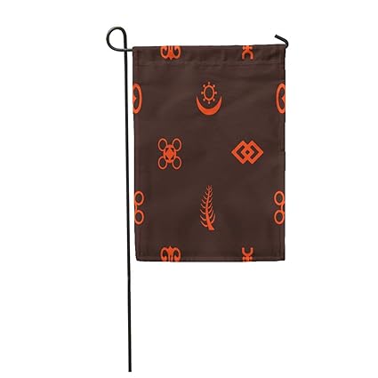 Amazon Com Semtomn Garden Flag Africa Adinkra Symbols African