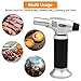 Cooking Torch, Chef Lighter Flame Gun Tool, Kitchen Culinary Refillable, Adjustable Flame and Safety Lock, Creme Brulee Torch for BBQ, Baking, DIY, Soldering (Gas Not Included)