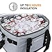 LUNCIA Cooler Bag 60-Can Leakproof Collapsible Cooling Bag, Insulated Portable Tote, 30L Soft Sided Cooler for Picnic, Camping, Hiking, Greythumb 3