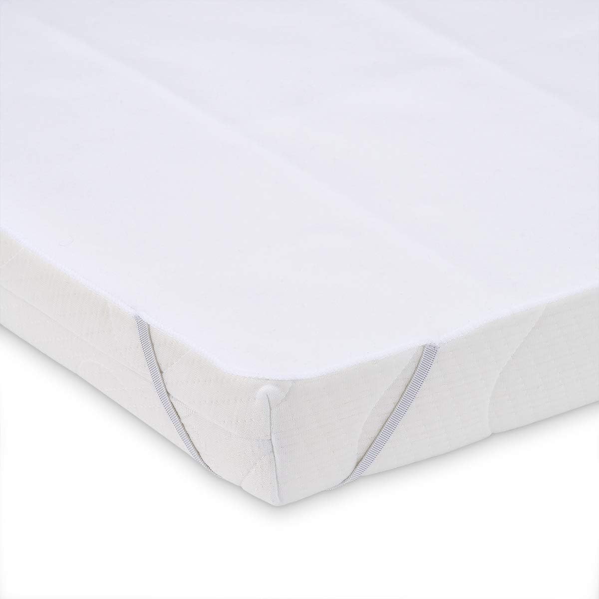 Waterproof Boilproof Molton Bassinet Mattress Topper 50 x 90 cm Rounded Corners