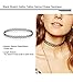 6 Pcs Women's Choker Necklace for Lady Girls Black Velvet Lace Stretch Tattoo Chokers Tassel Necklaces
