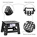 Acko Folding Step Stool Lightweight Plastic Step Stool,9 inch Foldable Step Stool for Kids,Non Slip Folding Stools for Kitchen Bathroom Bedroom (Black)