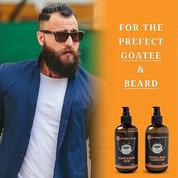 MY PERFECT GOATEE® PREMIUM BEARD CONDITIONER HYDRATING FACIAL HAIR FORMULA (8.5 OZ BEARD CONDITIONER) – ELIMINATES ITCHINESS AND DRYNESS – REDUCES SPLIT ENDS