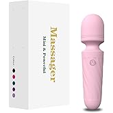 KINGWAND Handheld Personal Mini Massager Tool– Waterproof, USB Rechargeable, 10 Vibration - Perfect on Back Legs Hand Pains and Sports Recovery(Light Pink)