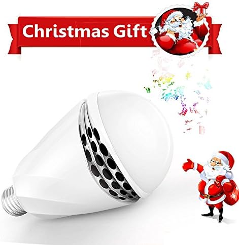 Christmas Gifts Light Bulb with Integrated Bluetooth Speaker Bluetooth Light Bulb Speaker, ALECTIDE LED Smart Lamp Bulb, Music Light Bulb, Best Gifts for Kids