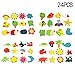 C-Pioneer 24pcs Wooden Cartoon Animal Fridge Magnet Stickers Cute Toys Gifts for Kids