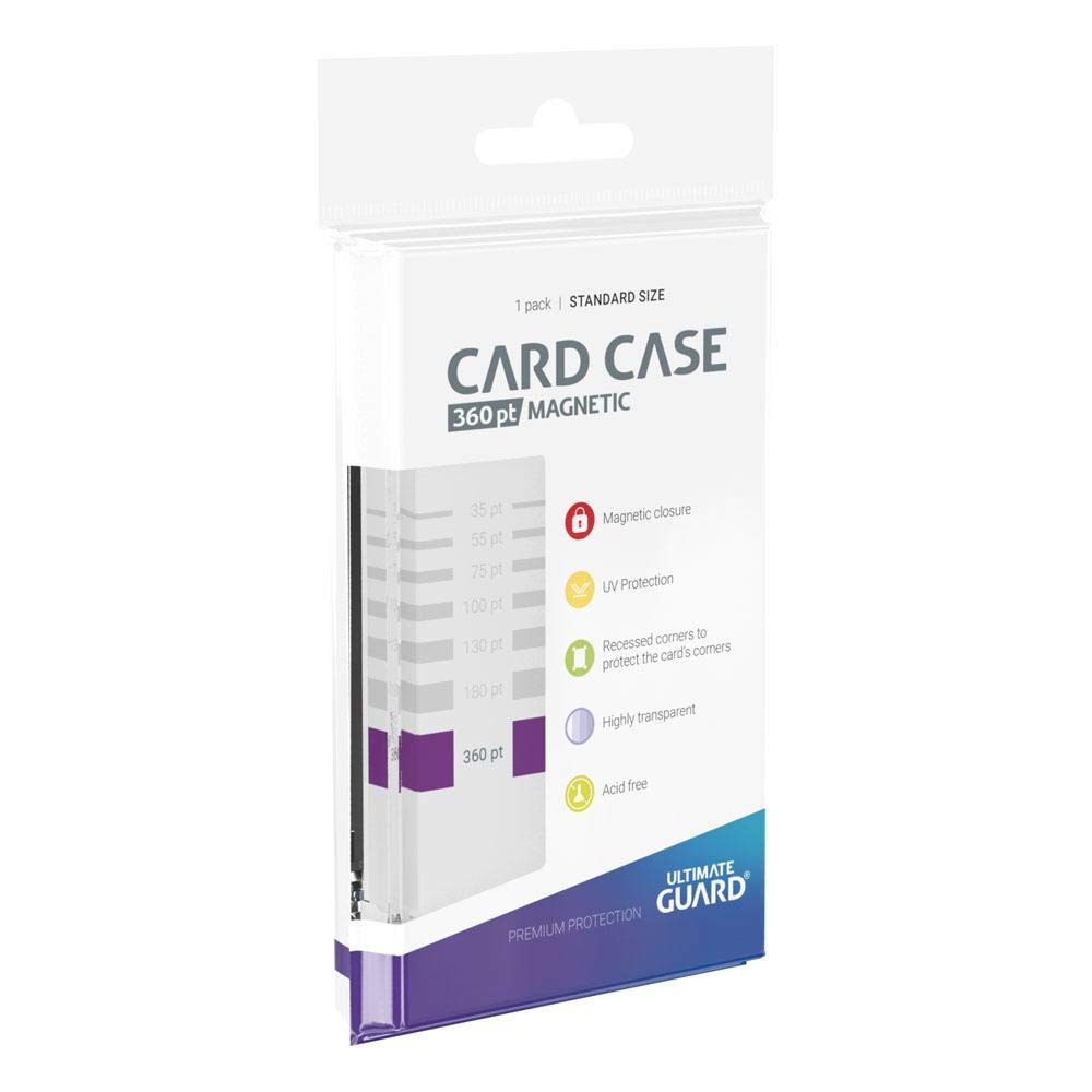 Ultimate Guard 360 pt Magnetic Card Sleeve, UV Protection, Recessed Corners, Strong Magnetic Closure, Acid Free, Transparent, 360 Pieces