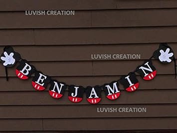 Luvish Creation Mickey Birthday Personalized Mickey Mouse