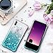 Ruky for iPhone X Case, iPhone Xs Case, Gradient Quicksand Series Glitter Flowing Liquid Floating TPU Bumper Cushion Reinforced Corners Girls Phone Case for iPhone X Xs 5.8 inches, Gradient Teal