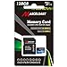 TF Card 128GB, Marceloant Memory Cards Class 10 TF Memory Card with Adapter for Phone Camera Computer, Black/Blue, Standard Packaging