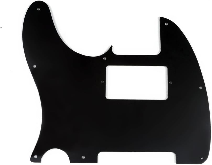 Musiclily 8 Hole Humbucker Tele Pickguard HH Scratch Plate for Fender USA/Mexican Standard Telecaster Modern Style Electric Guitar,4Ply Black Pearl - Image 3