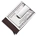 ManChDa RFID Money Clip Blocking Credit Business Card Holder Aluminum Pop-up Card Case Men Slim Money Slim Mini Wallet Brown