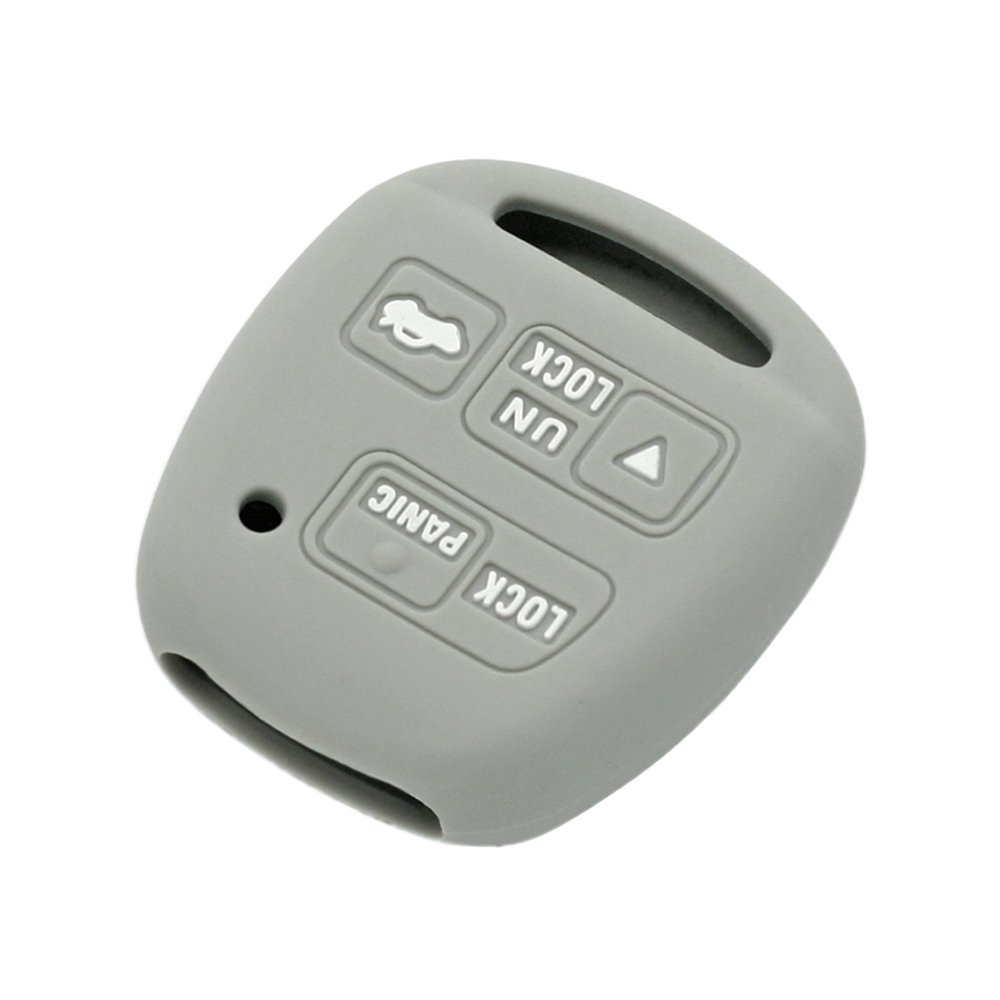 BROVACS Silicone Cover Protector Case Holder Skin Jacket Compatible with TOYOTA LEXUS 3 Button Remote Key Fob CV2423 Grey