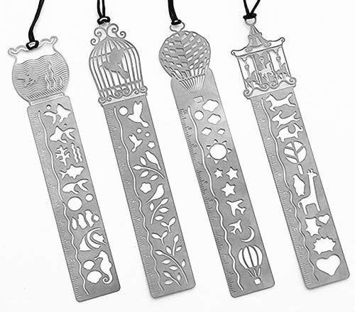 Stainless Steel Drawing Ruler Painting Graphics Stencils Templates Scale Ruler for Bullet Journal, Planner, Scrapbooking, Card and Craft Projects