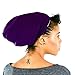 Grace Eleyae GE Sleep Cap | Slap Silky Sleeping Stylish Beanie Hat Premium Quality Head Cover for Curly Hair Women Soft & Smooth Sleep Caps (Purple)