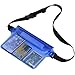 WisVertor Waterproof Pouch Bag Case with Waist Strap for Beach, Swimming, Boating, Kayaking, Fishing, Hiking, Camping - Protect for iPhone, Cell Phone, Camera, Cash, MP3, Passport, From Water (BLUE)
